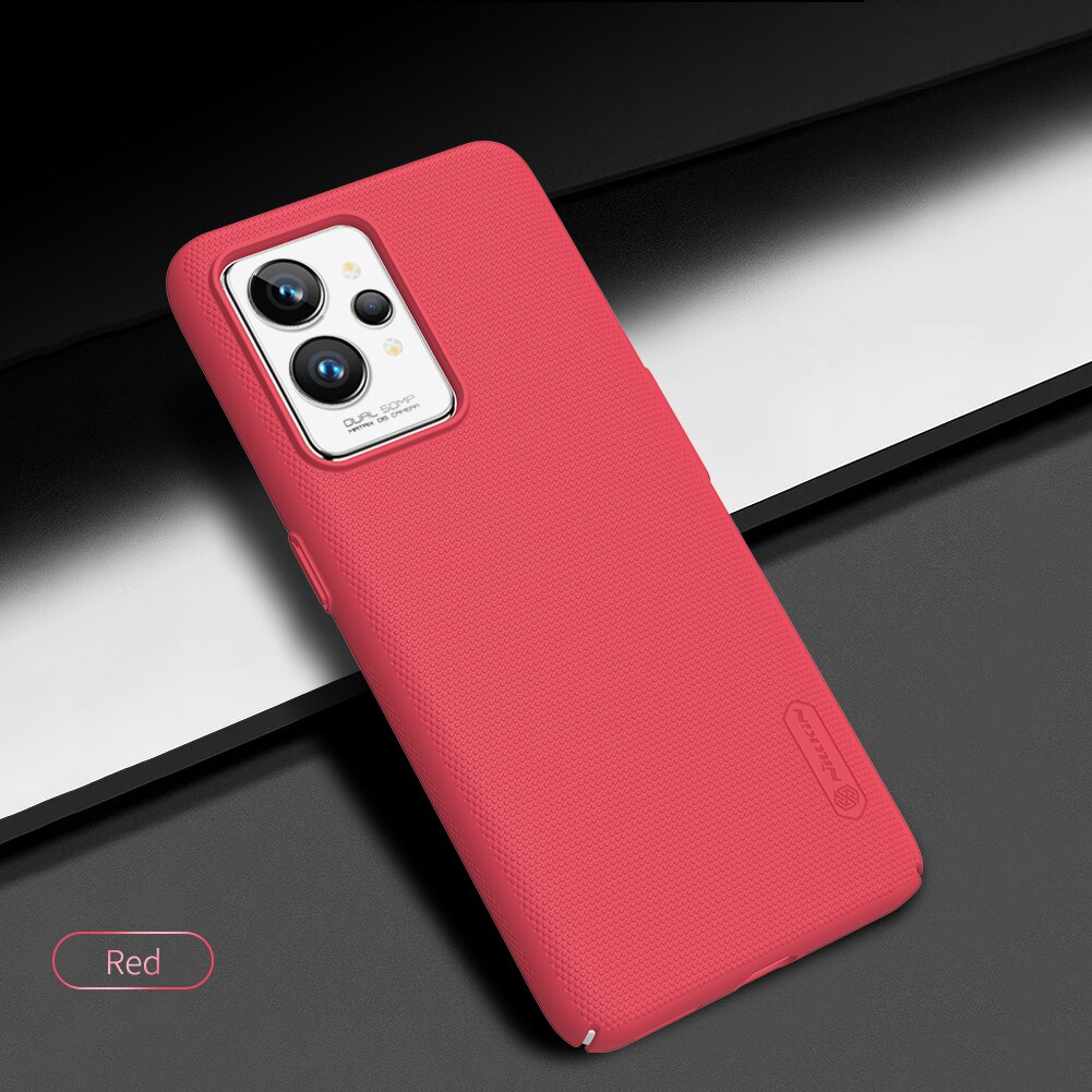 Hülle für Realme GT 2 Pro Nillkin Frosted Shield Matt PC Harte Rückseitige Handyhülle für OPPO Realme GT2 Pro Case: Rot