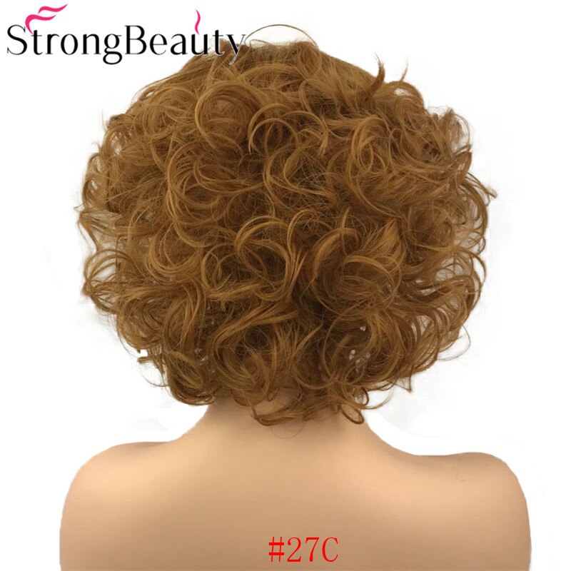 StrongBeauty Short Curly Synthetic Wigs Heat Resistant Hair Women Wig: 27C