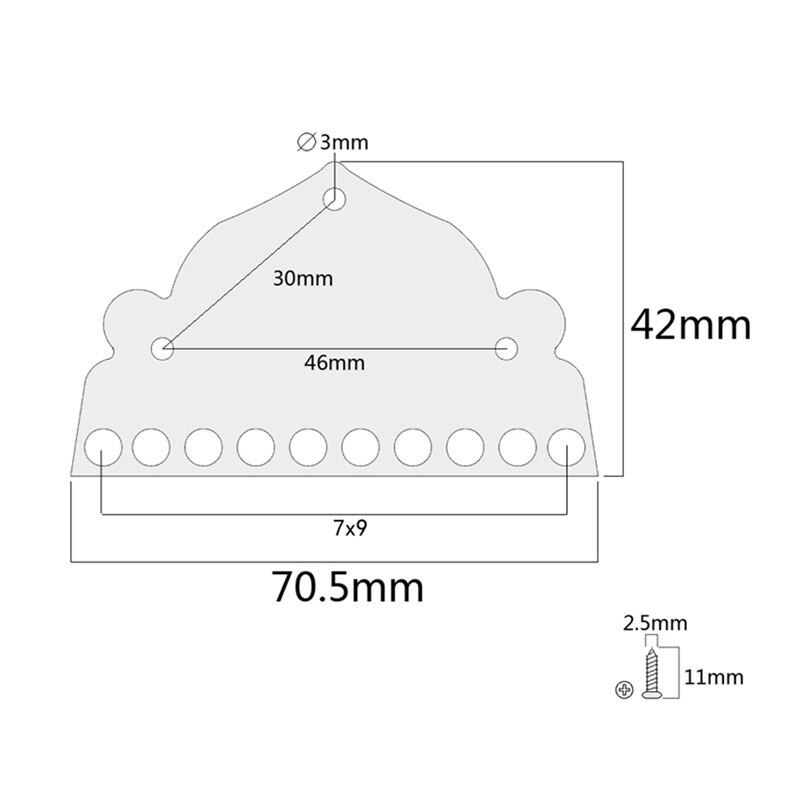 Mandolin tailpiece 10 String Mandolin Tailpiece with Screws for Guitar Maker or Mandolin Replacement Accessories