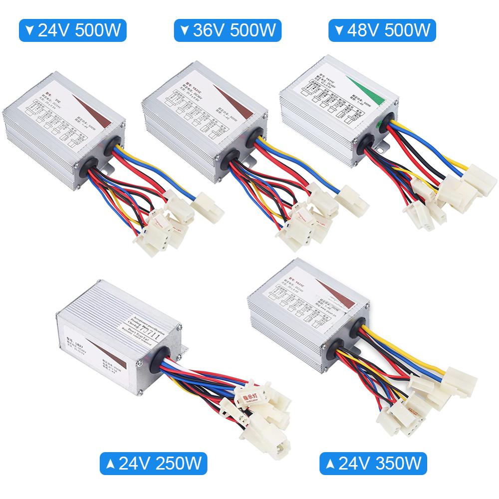 24V/36V/48V 250/350/500W Dc Elektrische Fiets Motor Brushed Controller box Voor Elektrische Fiets Scooter E-Bike Controller Kit