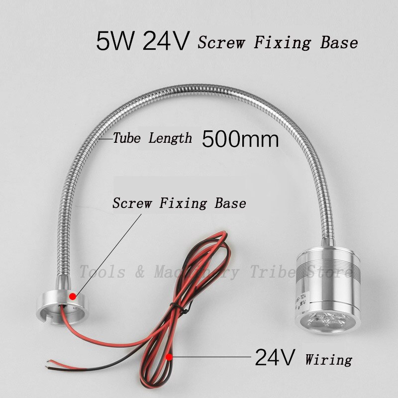 Led Machine Light Small Machine Working Lamps Metal Hose Freely Bend Lamps 12V/24V/220V High Brightness For Machining Center: E