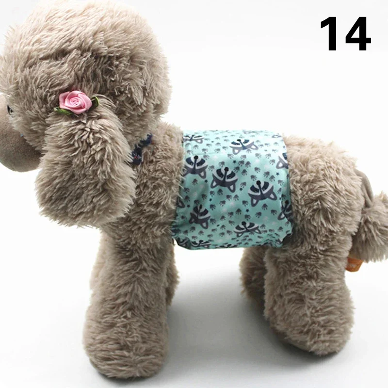 Wasbare mannelijke hond herbruikbare fysiologische broek sanitair ondergoed buikomslagband katoenen luier voor grote kleine middelgrote hond: S / Marineblauw