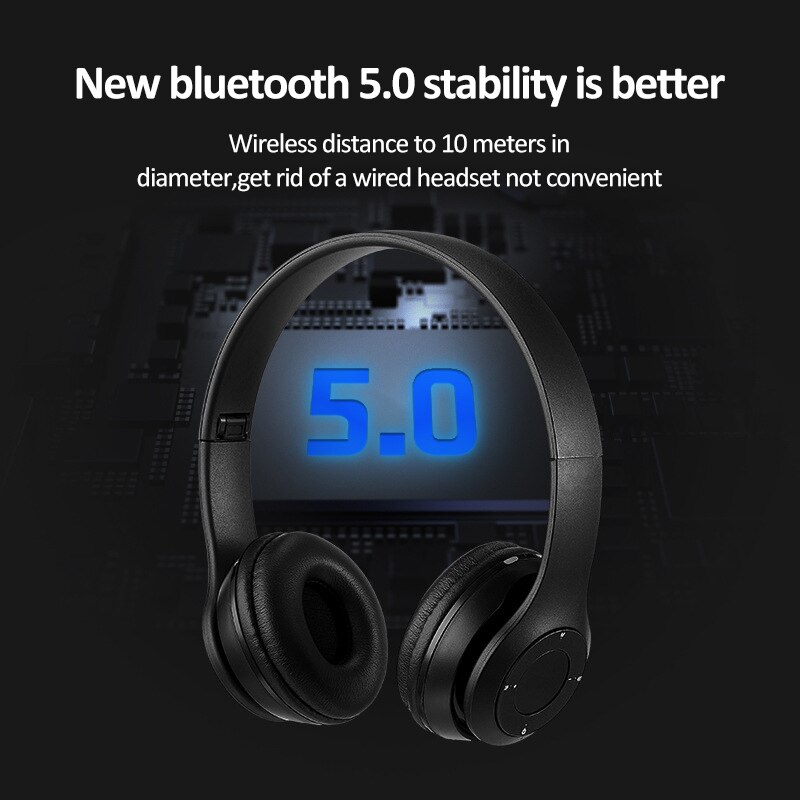 Hoofdtelefoon Draadloze Bluetooth Hoofdtelefoon Game Opvouwbare Hoofdtelefoon Voor Kleurrijke Bt 5.0 Headset Schoonheid Bluetooth Hoofdtelefoon