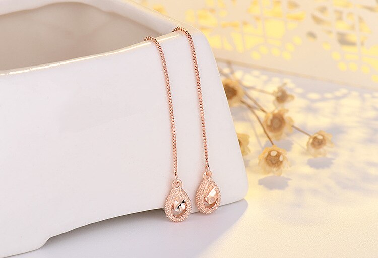 Lange Draad Kwastje Oorbellen Zilver Kleur Opknoping Vrouwen Oorbellen Zomer Sieraden Meisjes Party: Y10075 Gold