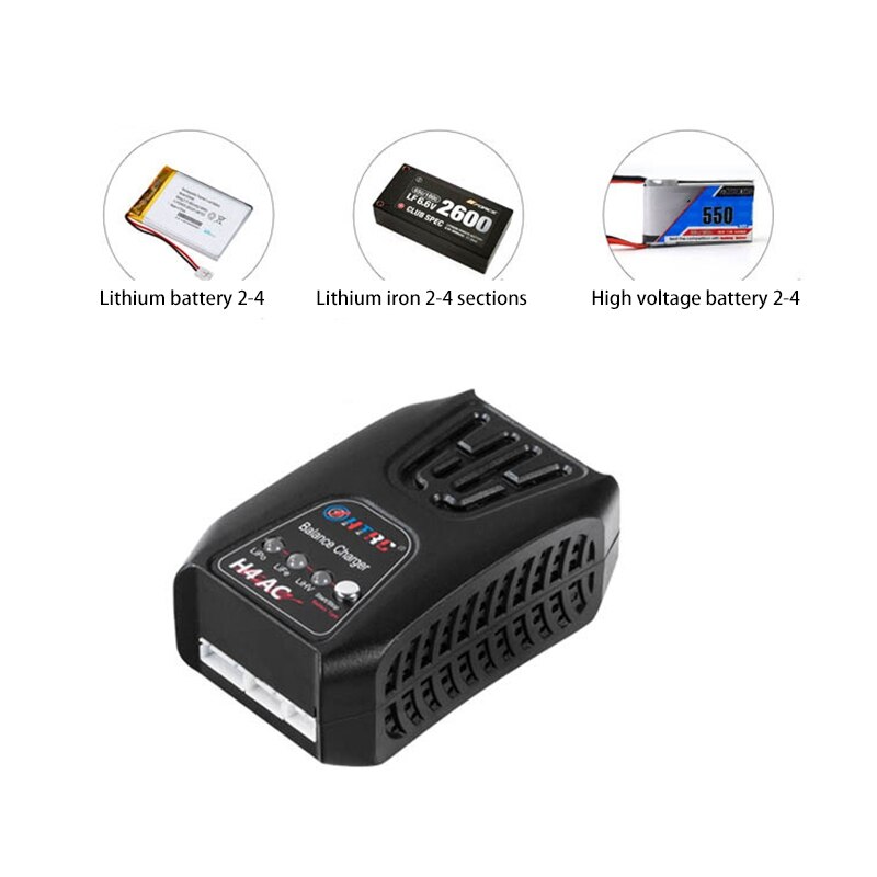 H4AC 20W Mini Opladen Balans Lader Voor 2-4S Lipo/Life/Lihv Batterij Rc Charger