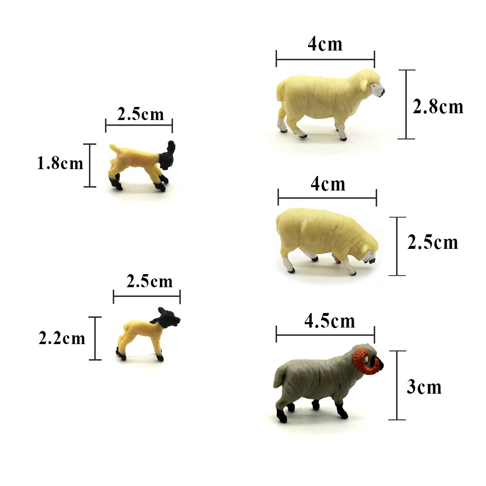 Model 1:32 Sheep Miniature Goat Farm villain For Landscape Railway Layout