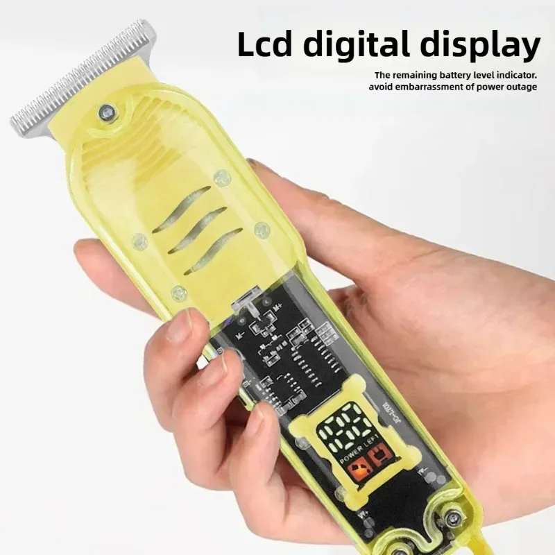 Hair Cut Machine Rechargeable Hair Clippers Transparent Clippers Electric Hair Trimmers Shaver for Men Cordless