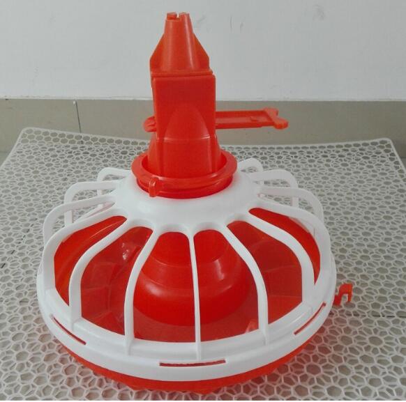 Cubo de alimentación automático de Material para pollos, línea de ensamblaje para granja avícola, ingeniería de automatización, bandeja de plástico, 1 unidad: Rojo