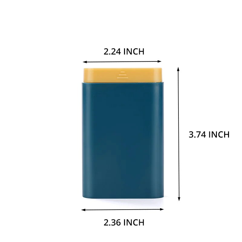 Boîte à médicaments rectangulaire à 6 grilles, 1 pièce, boîte à pilules, conteneur de vitamines, étui à pilules de voyage, Capsules de rangement, comprimés d'huiles de poisson en plastique Bo: BLEU CIEL
