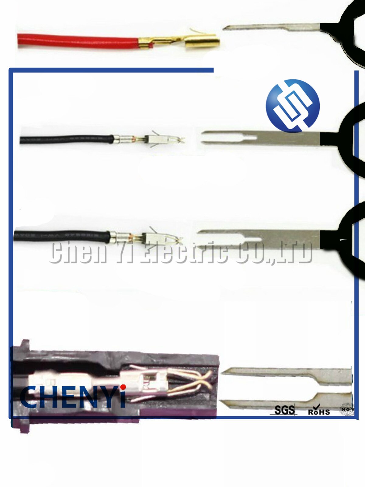 38 stk bilstikket terminal fjernelse værktøjssæt terminal pin retractor pick nålesele terminal nål ejektor værktøj nålen tilbagetrækning