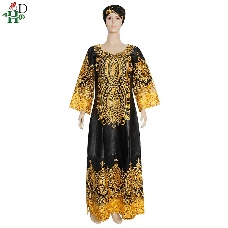 H &Ampere; D 5XL Plus Größe Dashiki ankara Kleid Für Frauen Afrikanische max Kleider Reiche Frau Bazin Kleid Afrikanische Turban Dame Kleidung Boubou: XXL