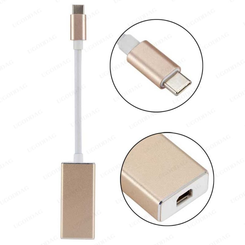 4k usb-c til mini  dp 60hz usb 3.1 c til mini displayport-adapter Lyn 3 til mini dp-konverter til macbook pro: Rød
