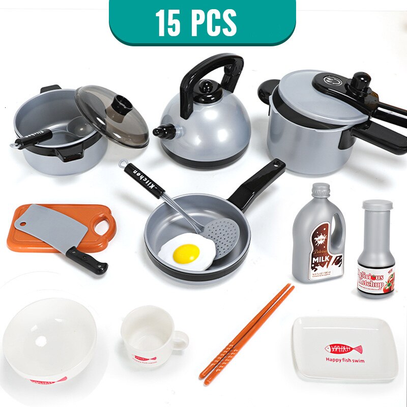 50 PCS Kinderen Mini Keuken Speelgoed Kookgerei Pot Pan Kids Pretend Koken Spelen Speelgoed Simulatie Keukengerei Speelgoed Kinderen