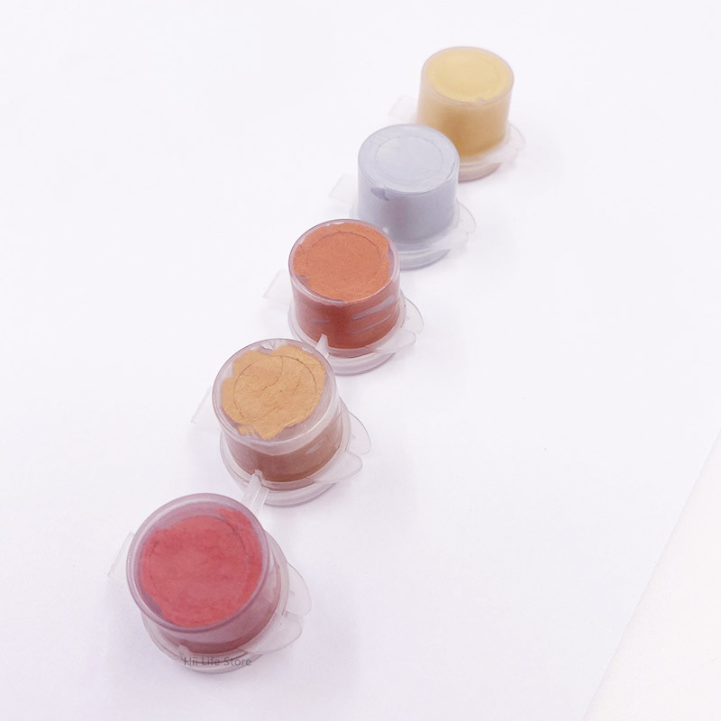 Metallic Acrylic Paint 5ML*5 Color Waterproof and Non-fading Plaster Sculpture Coloring DIY Hand-painted Graffiti Paint