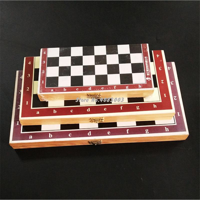 Wooden International Chess Set Board Travel Games Chess Draughts Entertainment