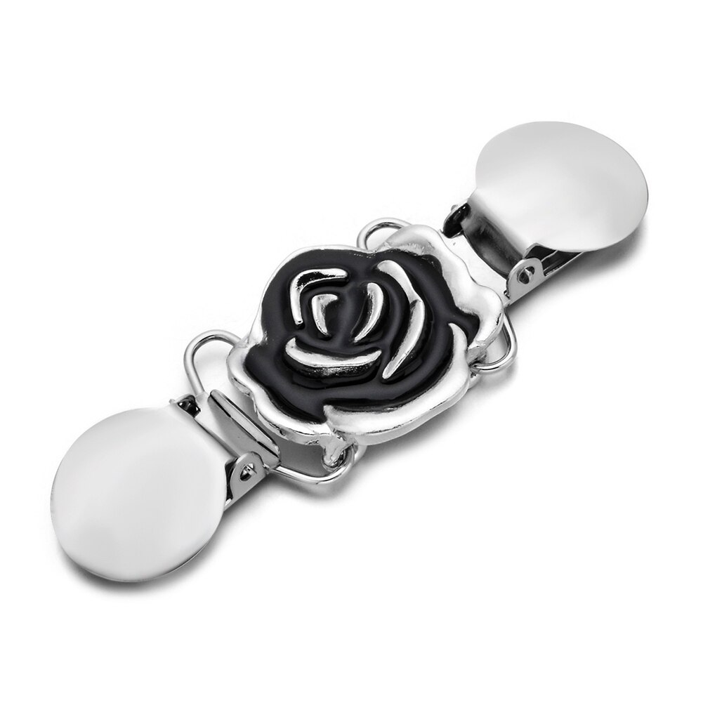 Sweater Clip Brooch Clip Beaded Brooch Shawl Shirt Collar Buckles For Clothing Decor Retro Metal Holder Cardigan Clip: A2