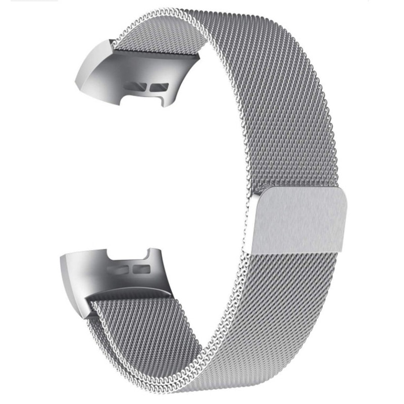 Magnetisk rem til fitbit charge 3 4 smart urbånd metal rustfri magnetisk rem armbånd erstatning sport ur rem
