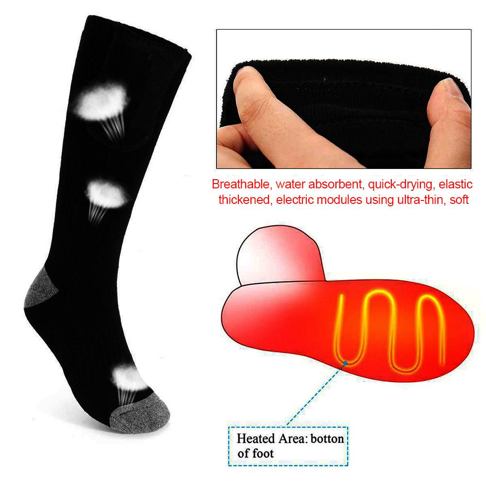 Chaussettes de Ski chauffantes électriques, avec 3 Modes de chauffage, chaussettes thermiques et bas pour l'équitation et le Ski en hiver, chauffage Rechargeable
