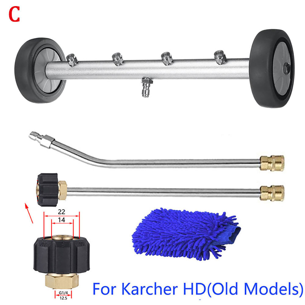 Limpiador de chasis, escoba de agua, lavado de Chasis de coche para Karcher/Parkside/Black Decker, lava la parte inferior de las boquillas de lavado del coche: Naranja