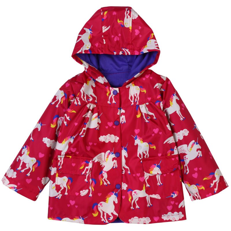 KEAIYOUHUO-Trench-Coat pour petites filles | Veste de printemps-automne coupe-vent, manteau imperméable, vêtements d'extérieur pour enfants: Red / 3T