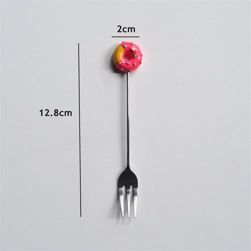 donut fork spoon coffee blender household kitchen stainless steel fork spoon tool kitchen accessories supplies
