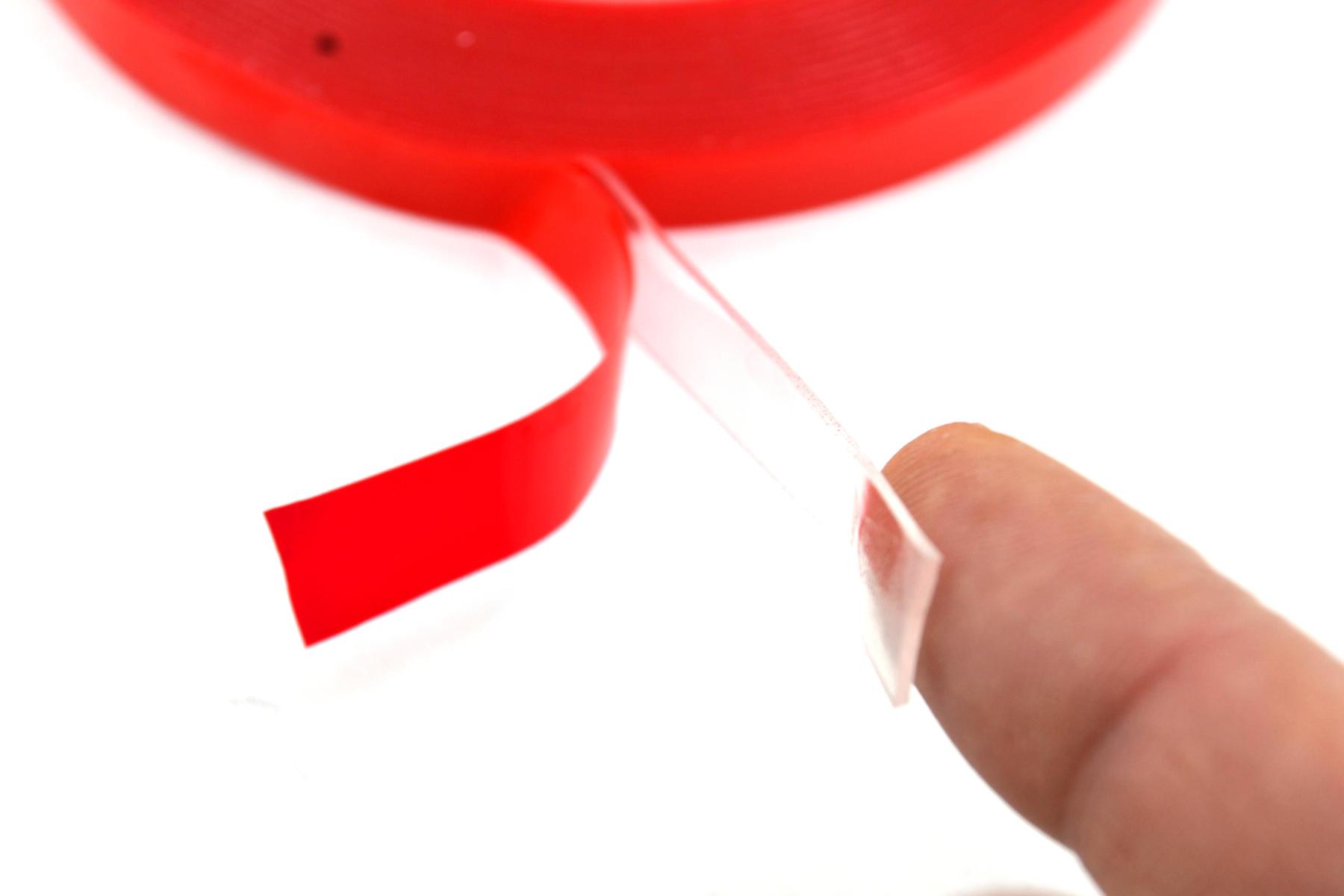 5 meter dubbelzijdige transparante elastische siliconenband van acryl 20mm