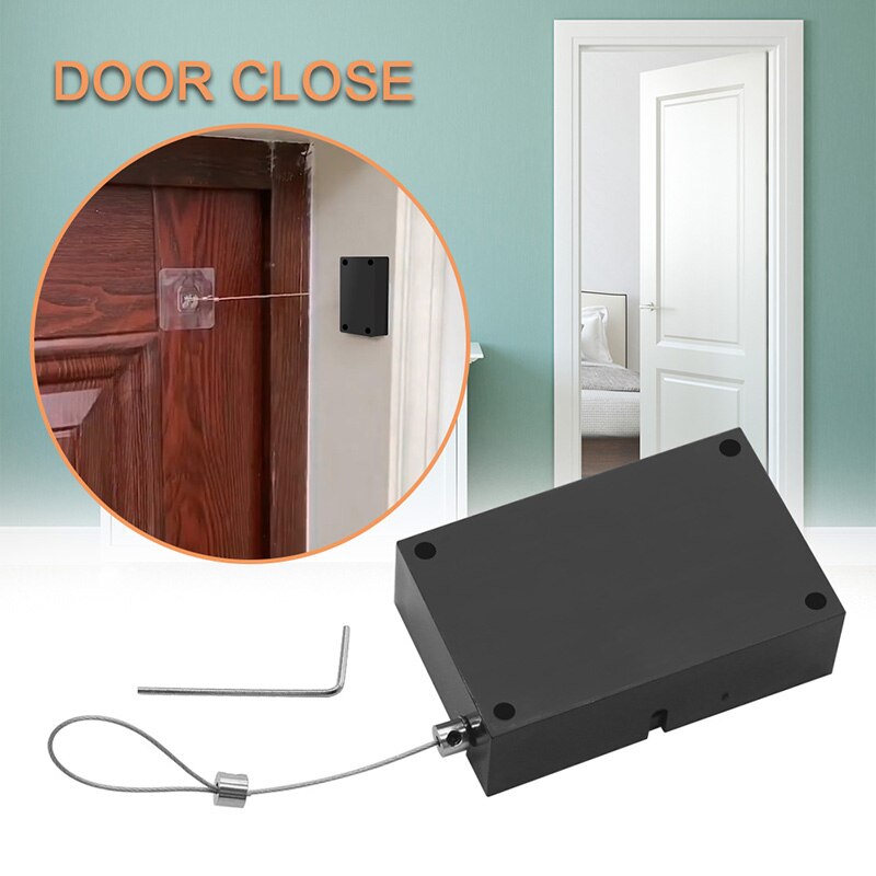 Universele Punch-Gratis Automatische Sensor Deur Dichter Automatisch Dicht Voor Alle Deuren Deurdranger Organizer Schuifdeur Dichter