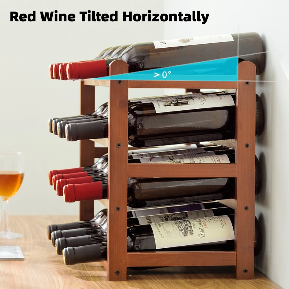 Bambus Weinregal Mehrschichtige Rotwein Anzeige Gestelle Wohnzimmer Ornament Weinregale Schreibtisch Originalität sterben Weinflaschenhalterung