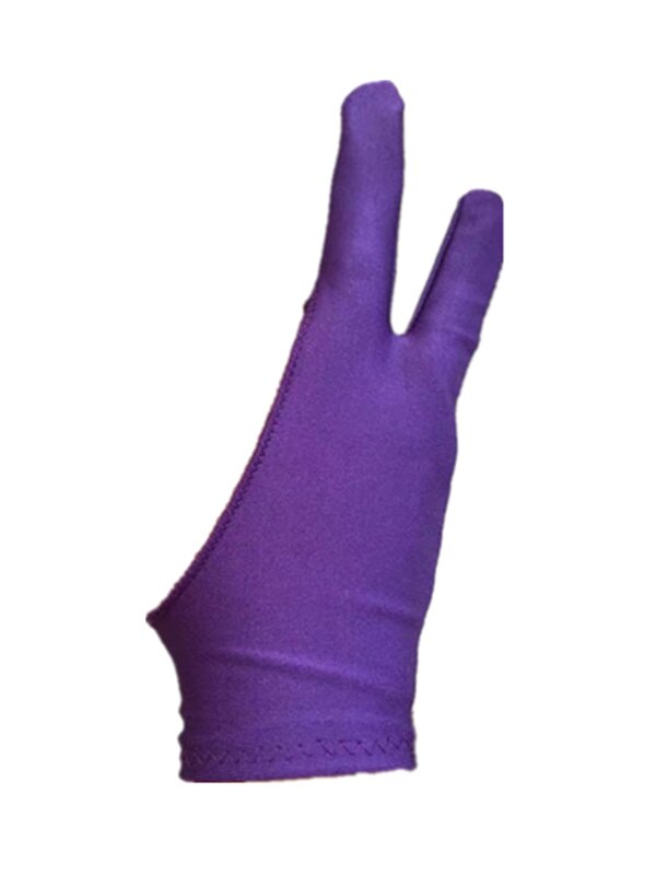 Anti-Touch Calligraphy Tablet Hand-Painted Digital Drawing Board Double Layer 2 Finger Gloves Unisex Sketch Children: Purple monolayer
