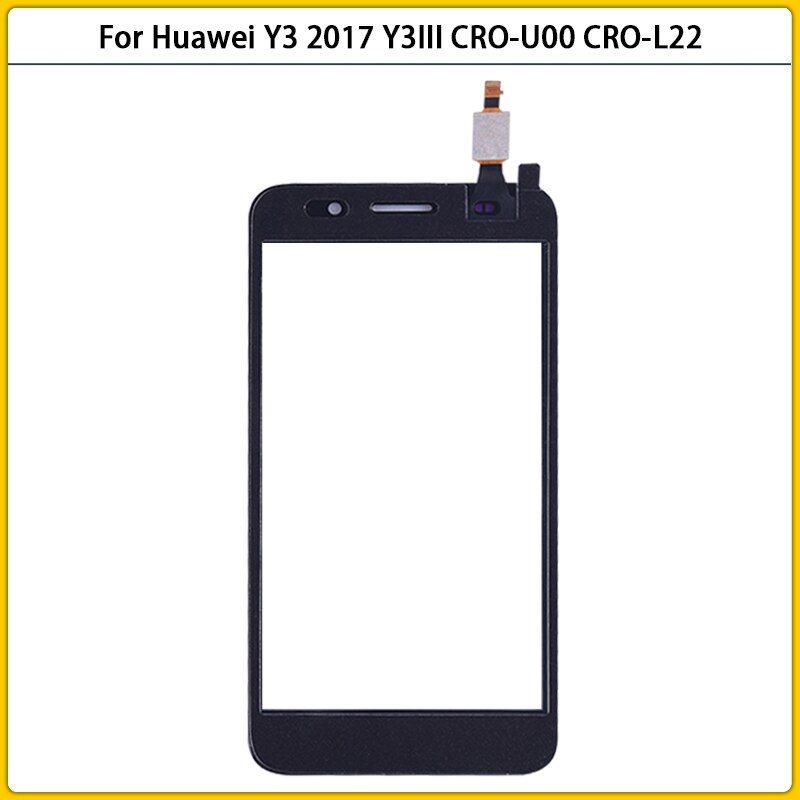 Y5 Lite pantalla táctil para Huawei Y3 CRO-U00 CRO-L02 CRO-L22 Panel de pantalla táctil lente digitalizador de vidrio exterior frontal