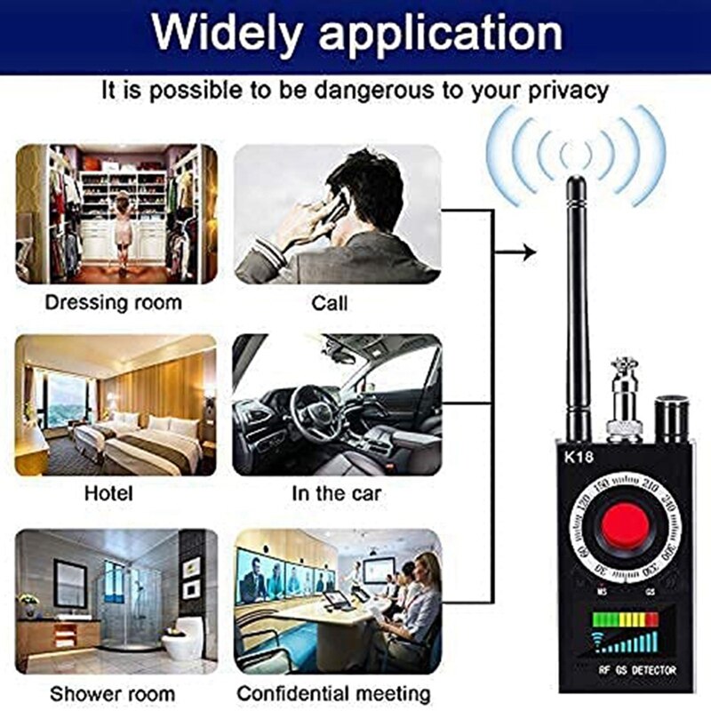 Mhz-6.5Ghz K18 Multifunctionele Detector Camera Gsm Audio Bug Finder Gps Signaal Lens Rf Tracker Detecteren Producten