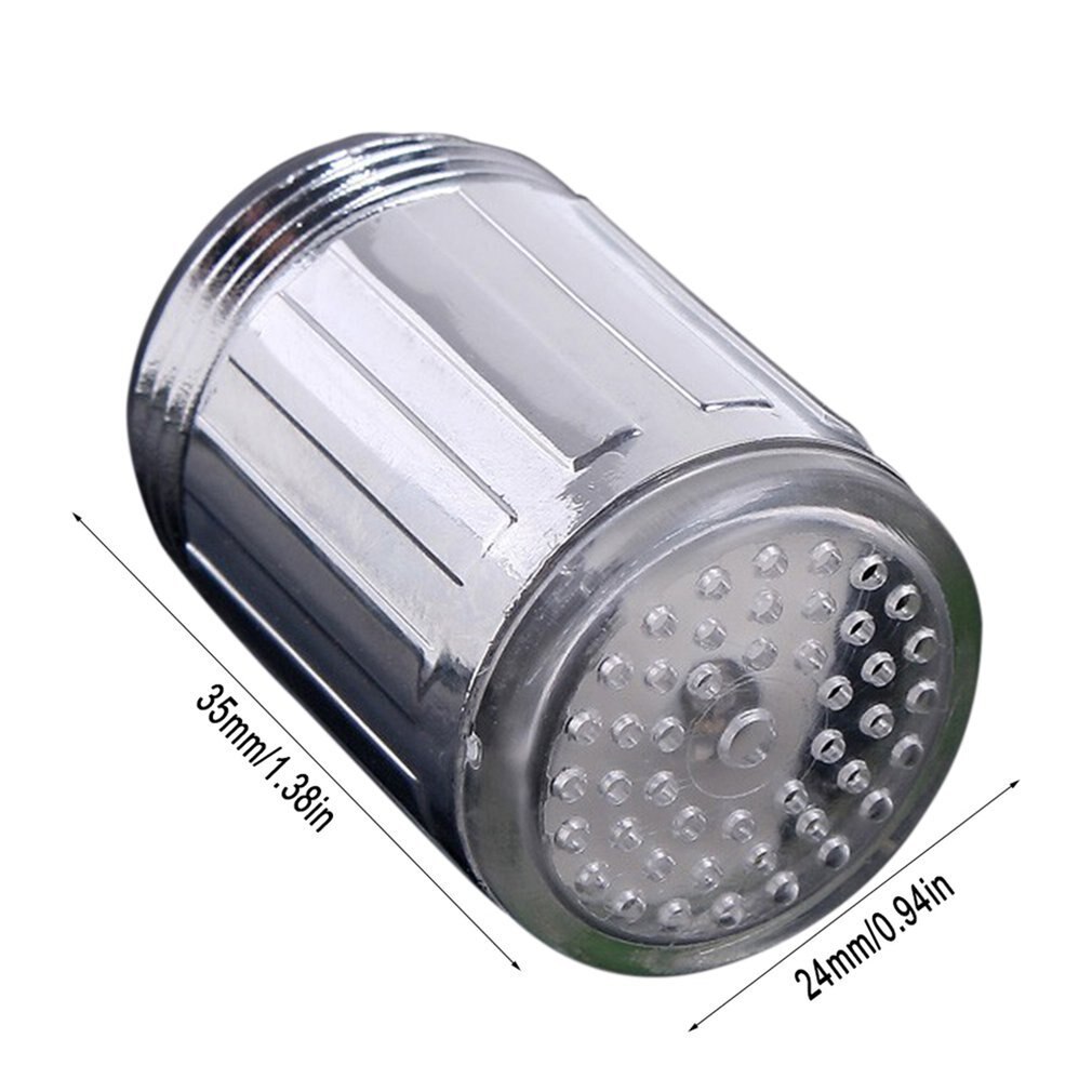3 farbe 7 Farben Ändern Leuchten Licht-hoch LED Küche Wasserhahn Dusche klopfen Neuheit Leucht Wasserhahn Düse Kopf Licht Schlecht Licht