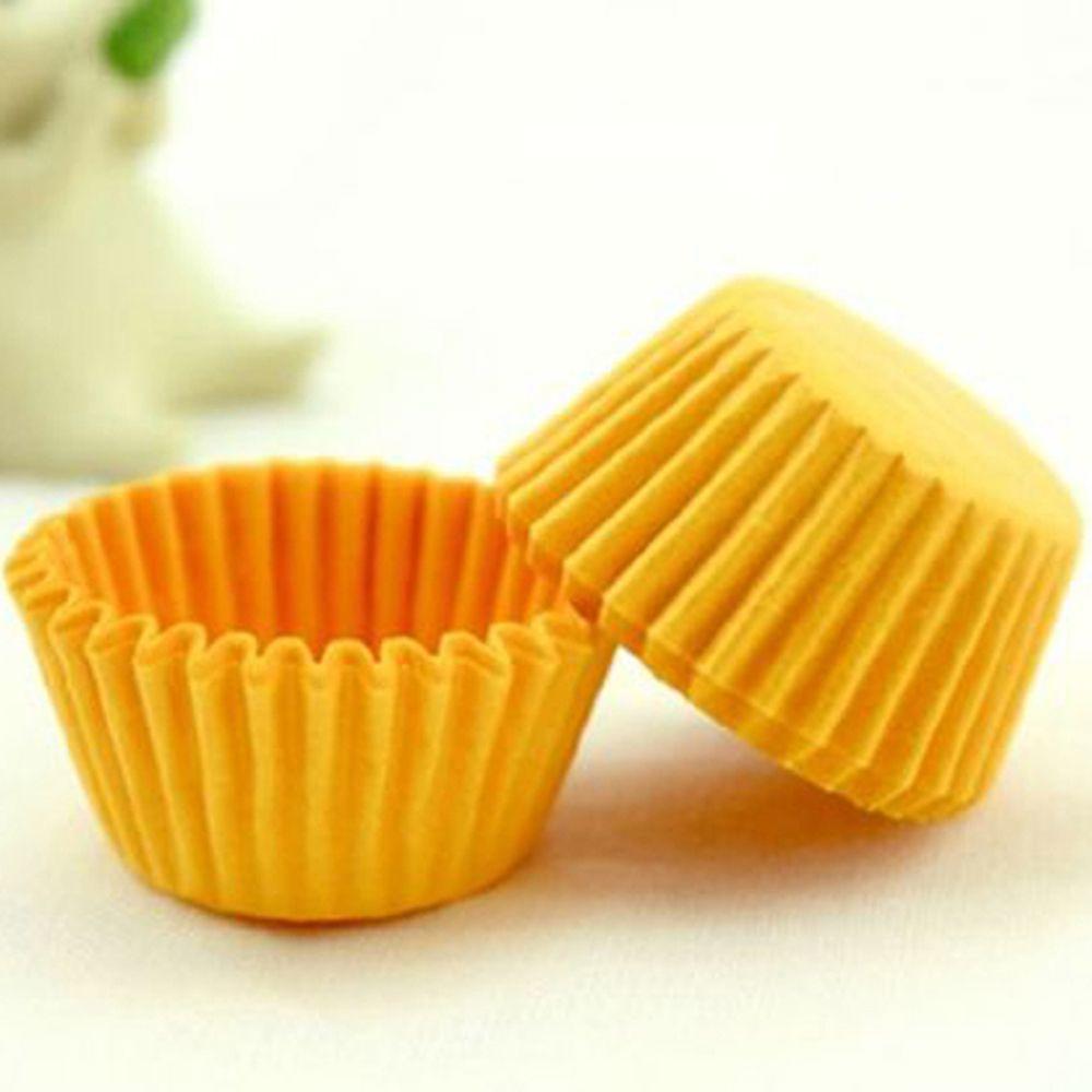 1000Pcs 25X21Mm Mini Kleurrijke Papier Taart Cupcake Liner Bakken Muffin Box Cup Case Party Tray Cake mold Decorating Gereedschap: yellow