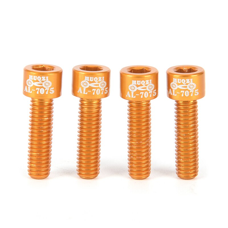 Tornillo para manillar de bicicleta de aleación de aluminio, M5 x 17MM, manubrio de engranaje fijo, 4 Uds.