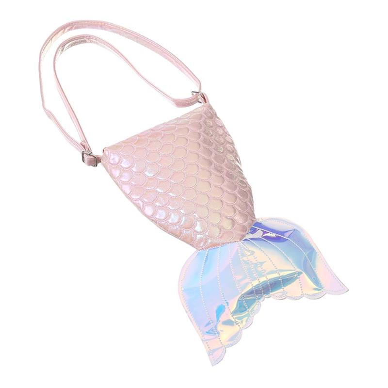 Mini Leuke Vissenstaart Patroon Schouder Messenger Handtassen Casual Vrouwen PU Lederen Kleine Zoete Crossbody Tassen Populaire: Roze