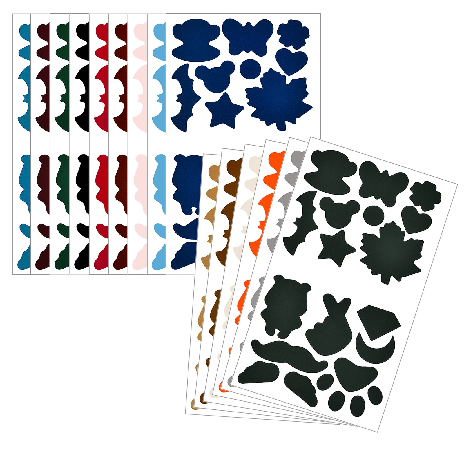 Parches autoadhesivos negros para chaqueta, ropa, pantalones vaqueros, pegatinas para tienda, reparación, tela decorativa lavable para costura DIY