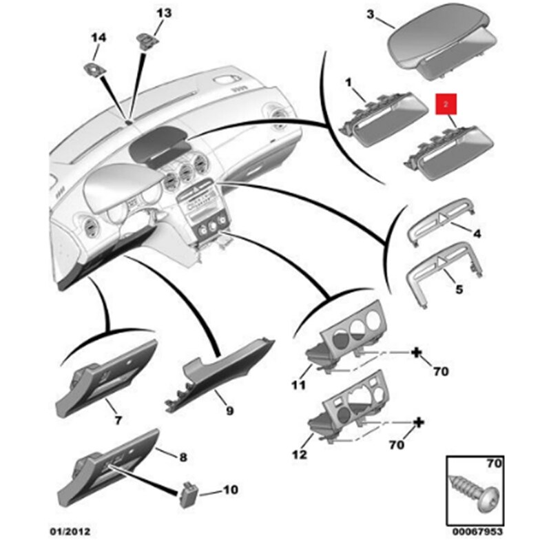 Cadre d'écran de conduite d'origine pour Peugeot 408 308cc 308sw 308 RCZ, support d'affichage pour ordinateur, 8209K4