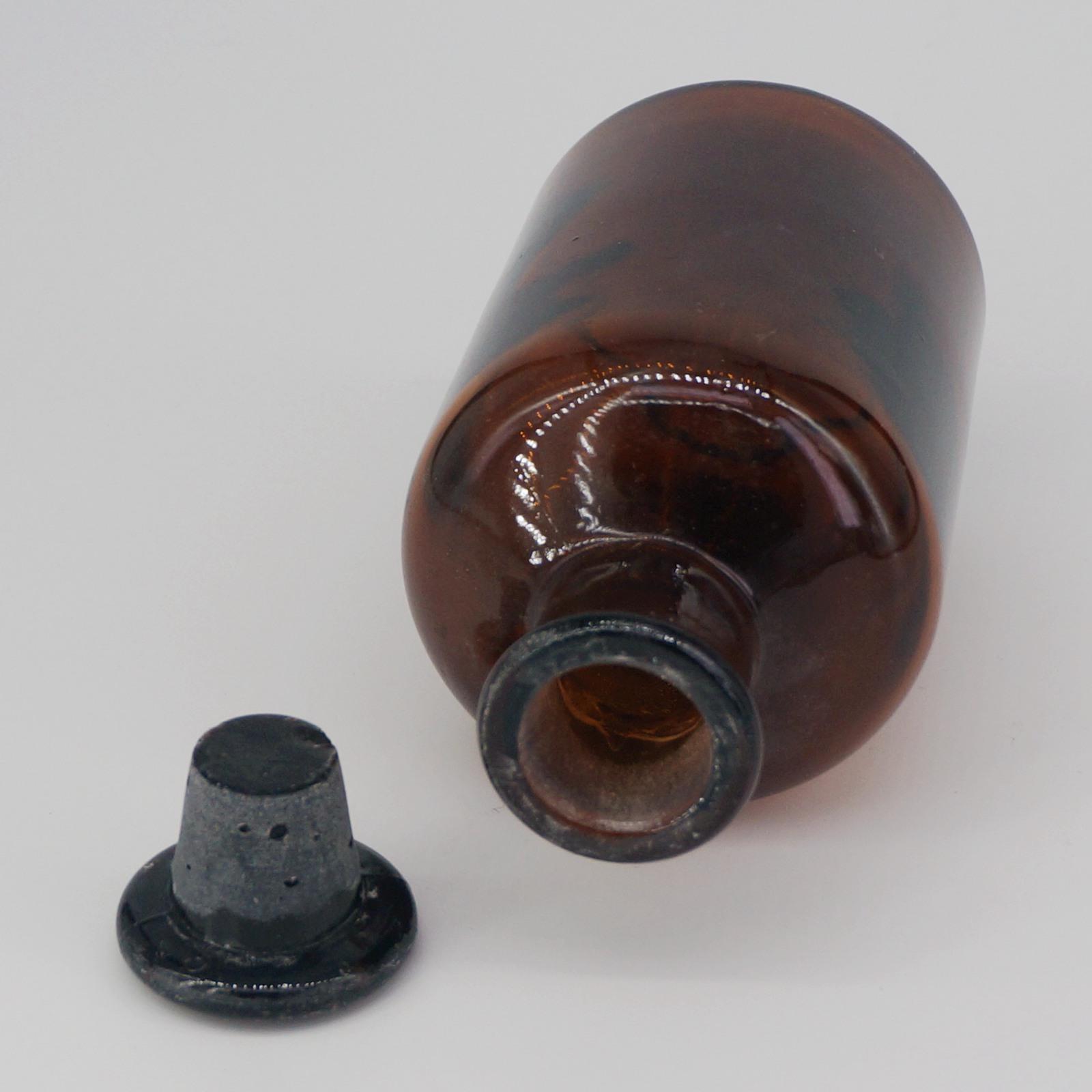 250ml Brown Glass Narrow Mouth Bottle With Stooper Lab Chemistry Glassware