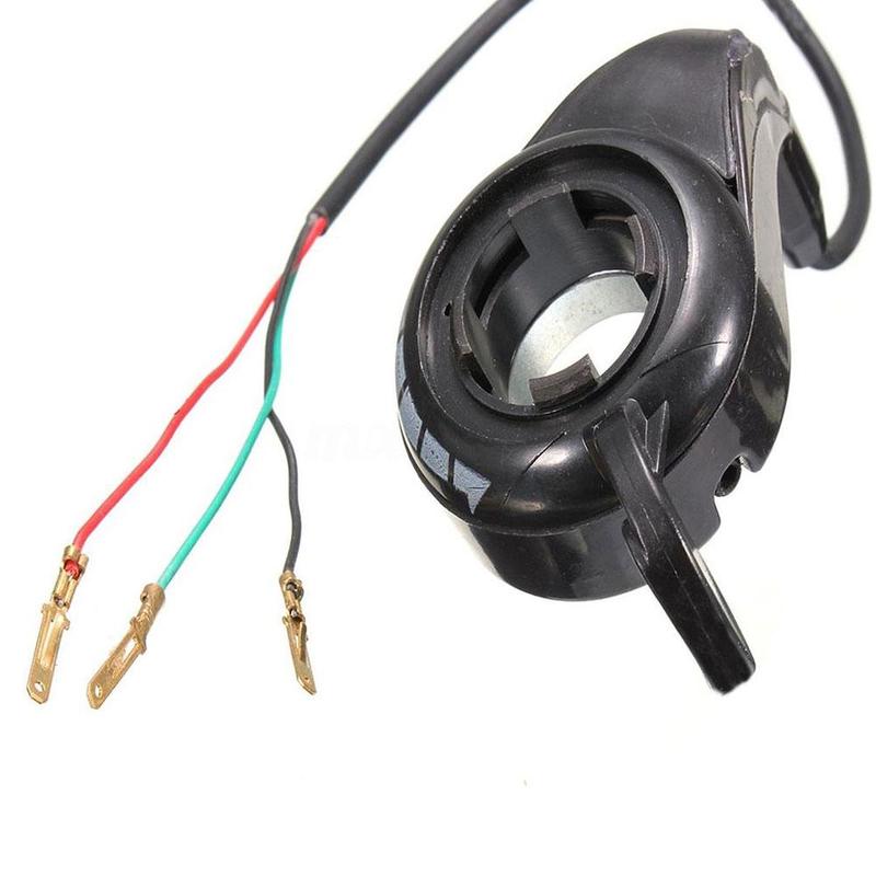 Gaspedaal Snelheid Controle Elektrische Fiets Plastic Metalen Thumb Throttle Scooter Accessoires Zwart Vervanging Praktische 3 Draad Grip