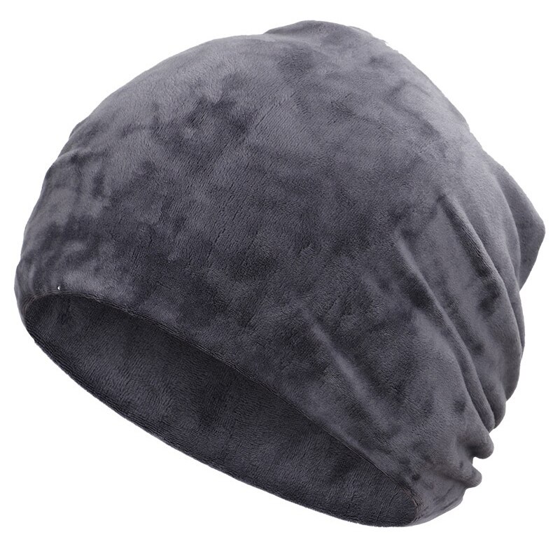 Kvinder mænd unisex vinter cap afslappet beanies slouch skullies motorhjelm fløjl beanie blød varm stræk hatte: H