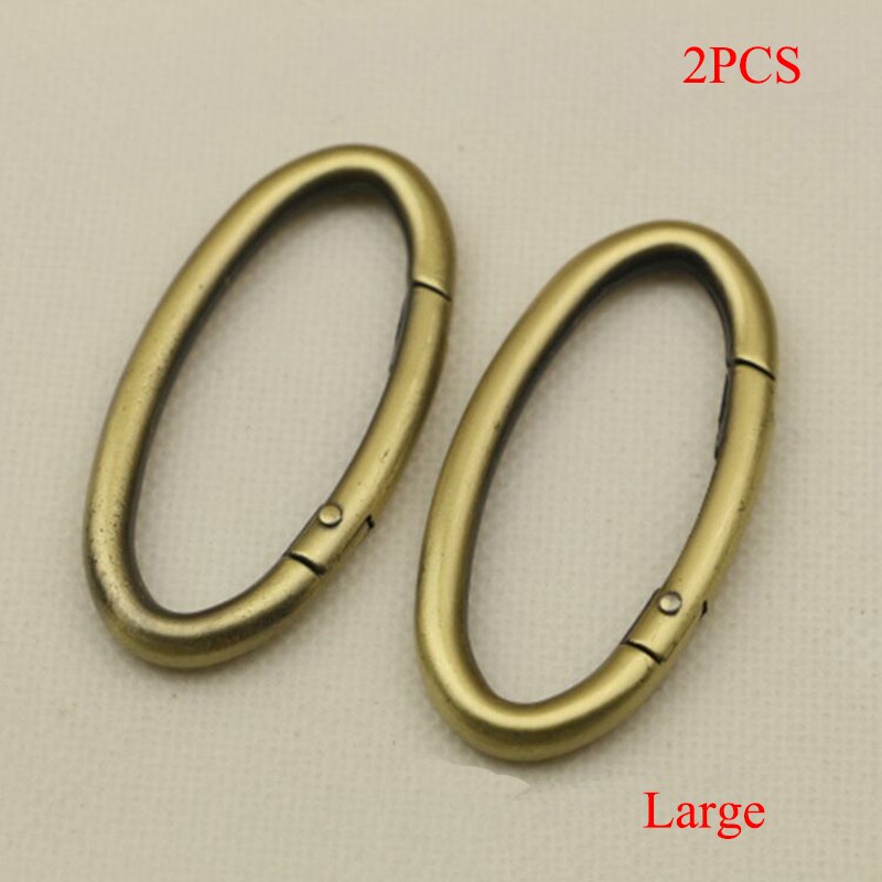2 stk metallport fjær oval ringe spenner klips karabiner vesker håndveske krok lærveske stropp spenne karabinkrok bag tilbehør: Eldgamle feie l