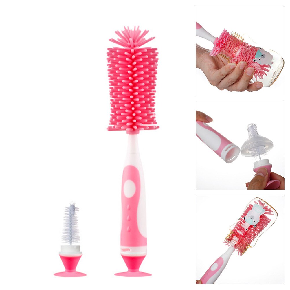 1pc spazzola per biberon senza spazzola BPA in piedi con Base a ventosa