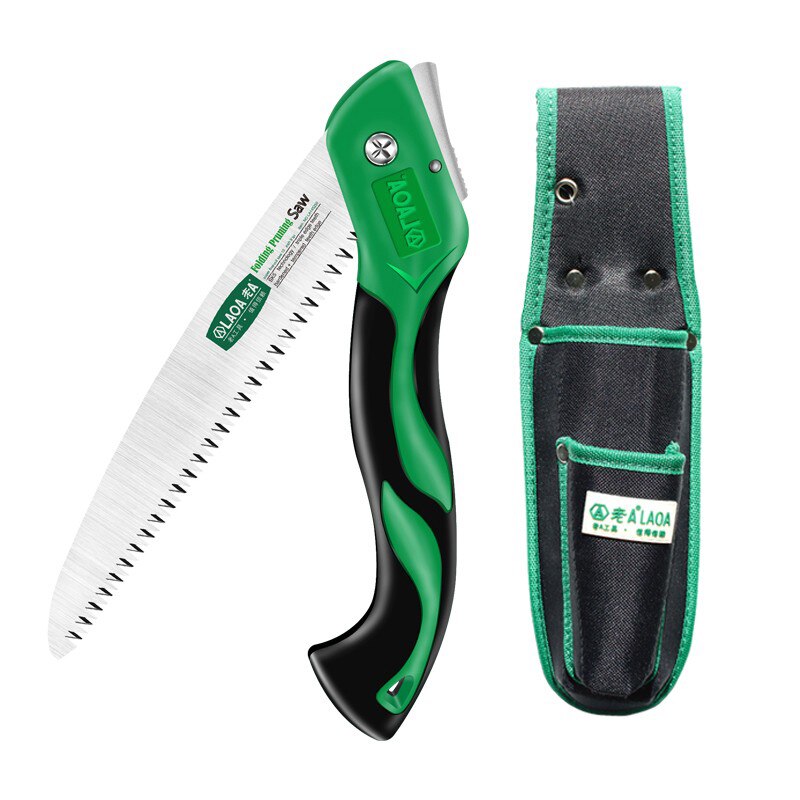 LAOA Garden Tool Sets 7T/9T/12T Folding Saw SK5 Pruning Shears Portable Felling Saw Garden pruning: Saw and Bag