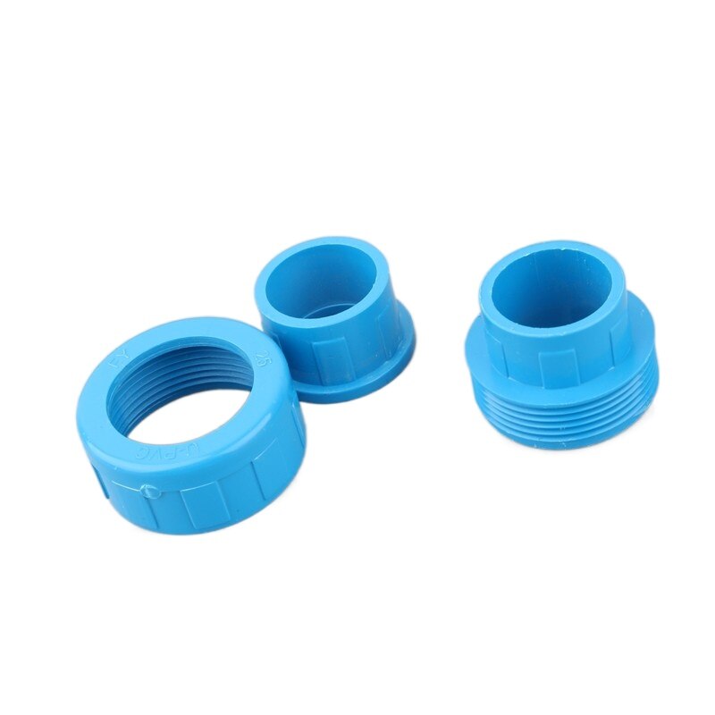 1pc PVC Union 20 25 32 40 50mm Equal Coupling Water Pipe Straight Connector For Garden Irrigation Aquarium Fish Tank Fittings