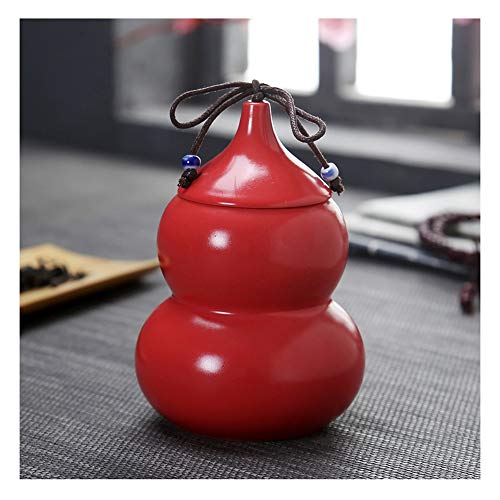 Funeral Urn Cremation Urns Burial Urns at Home for A Small Amount Human Ashes Gourd: Red