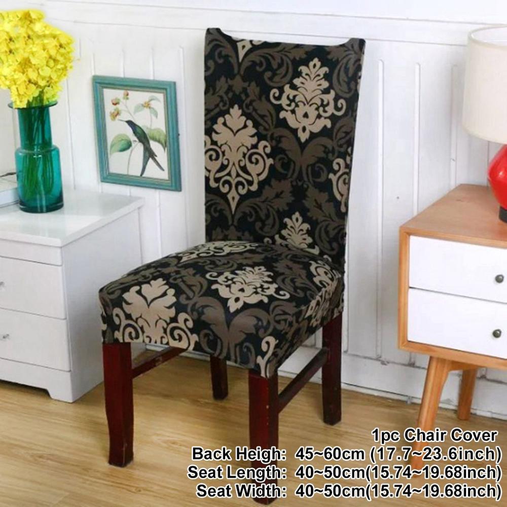 Housse de chaise élastique en spandex de style nordique royal, housse de siège de salle à manger extensible, housses de siège de chaise pour banquet de mariage, hôtel: Style 3