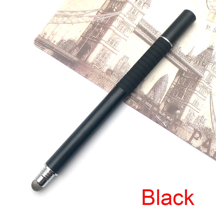 5pcs 2 in 1 Multi-function Touch Screen Pen Universal High Precision Capacitive Fiber Fine Point Disc Stylus for PhoneTablet: black