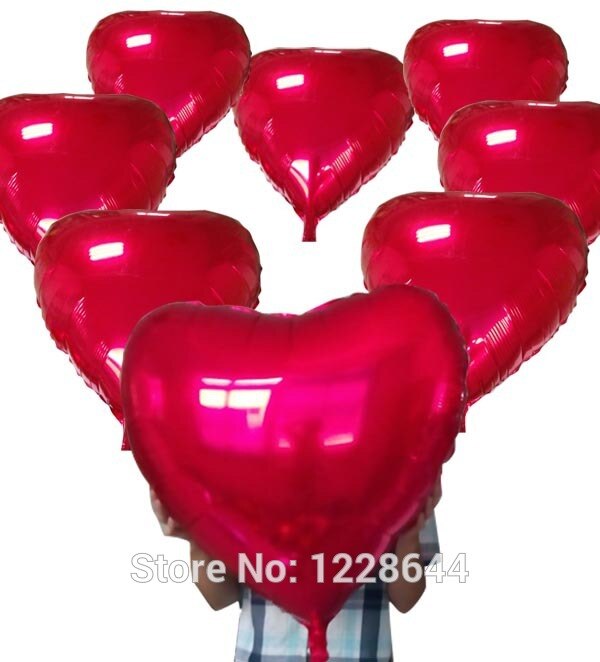 32 "Super size Bruiloft hart Event feestartikelen Helium opblaasbare aluminiumfolie ballonnen Rode kleur leuke 20 stks/partij