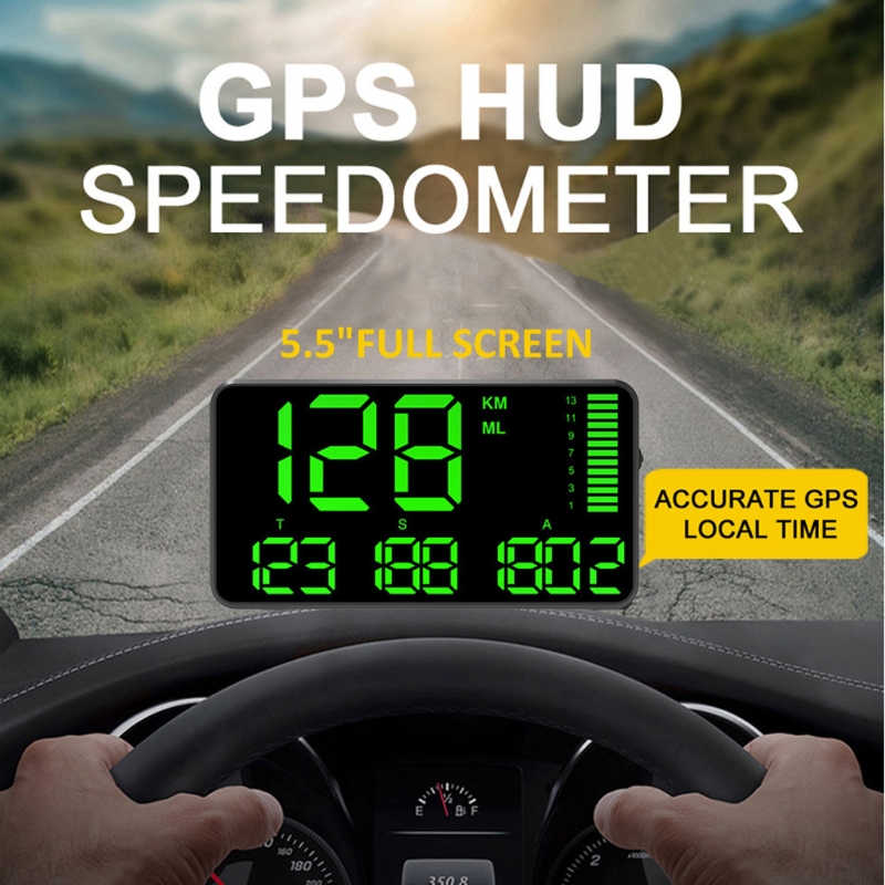 C90 Car HUD Head Up Display GPS Speedometer Speed Display KM/H MPH For Car