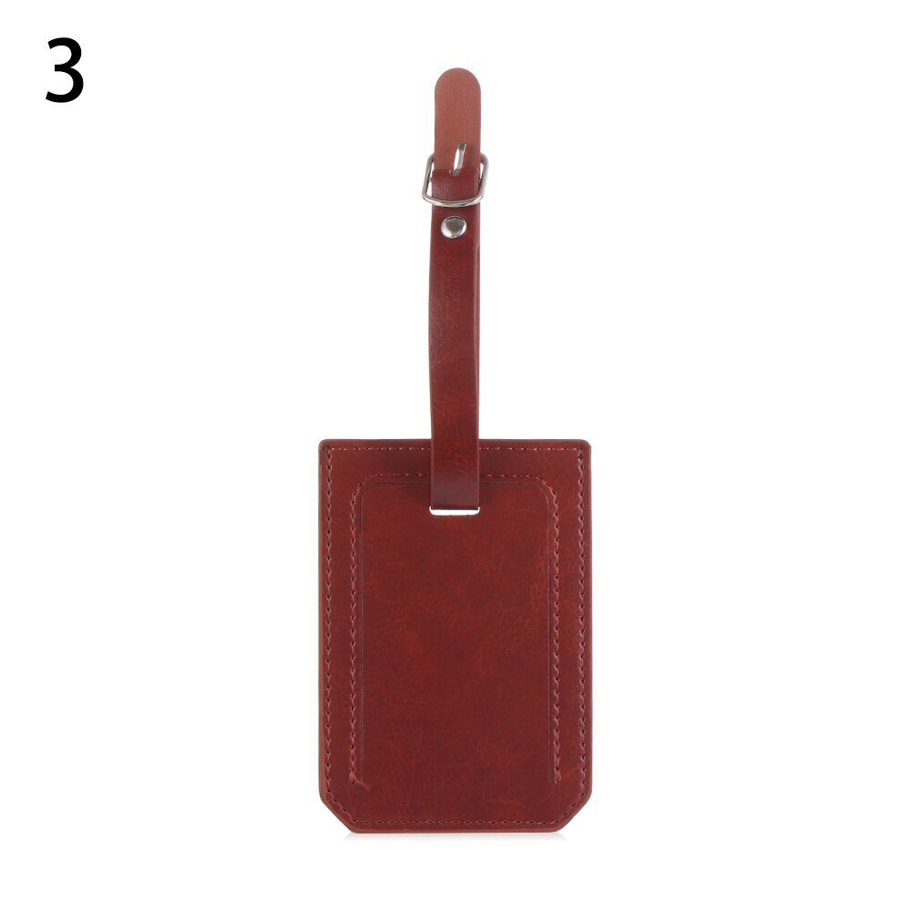 Leather Luggage Bag Tag Travel Accessories Suitcase Tags Name Address Unisex Bag Label Handbag Pendant: 3